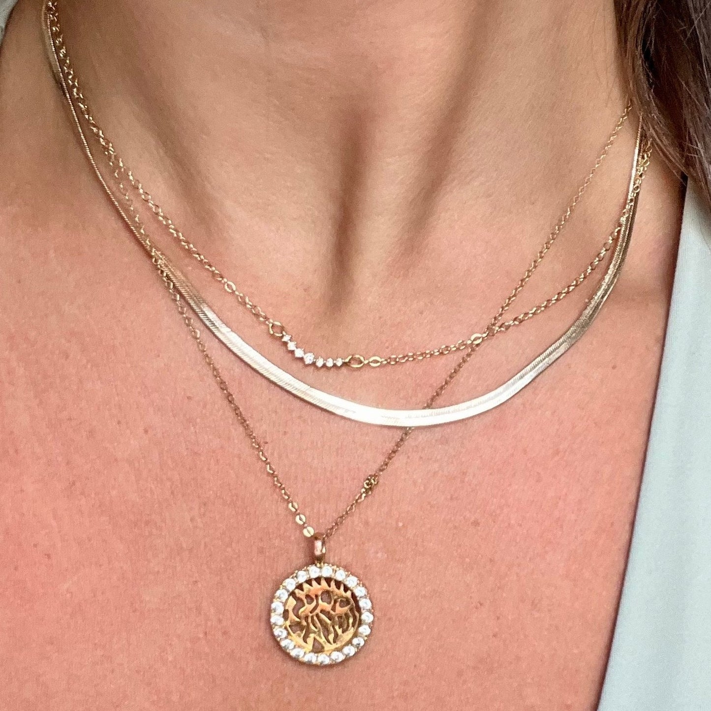 Herringbone Stackable Necklace