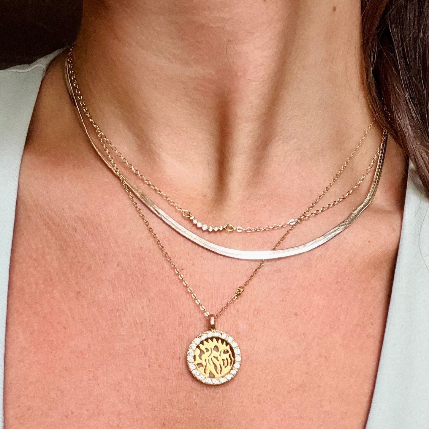 Herringbone Stackable Necklace