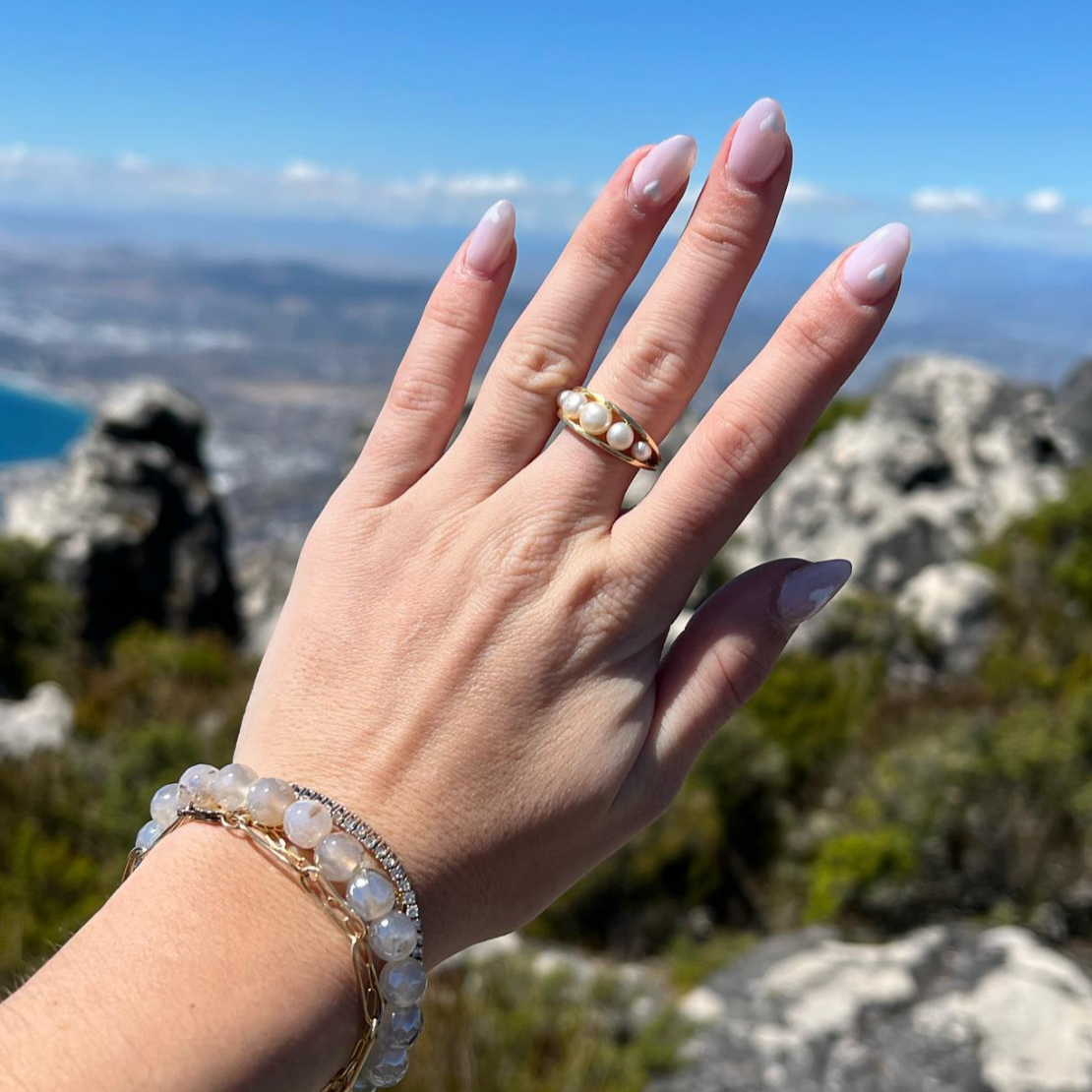 Stackable Gold Pearl Ring